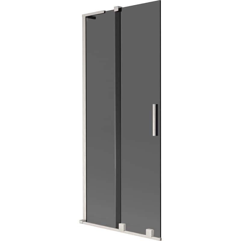 Mexen Velar L 2-wing sliding bath screen 80 x 150 cm, graphite, brushed nickel - 896-080-003-41-97