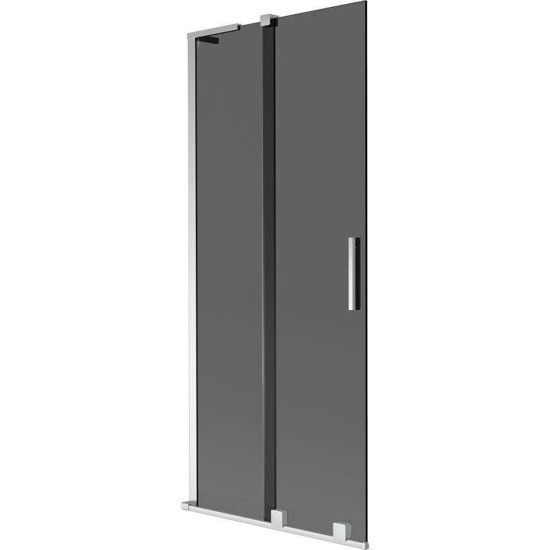 Mexen Velar L 2-wing sliding shower screen 85 x 150 cm, graphite, chrome - 896-085-003-41-01