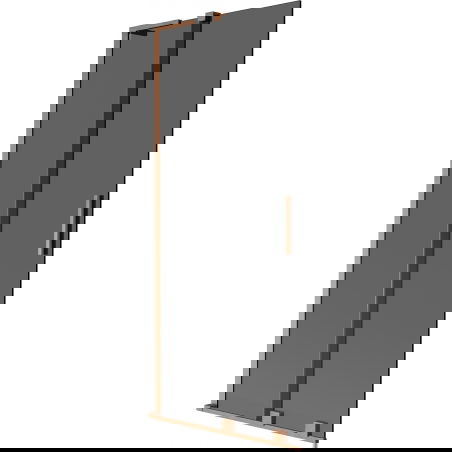 Mexen Velar L 2-panel sliding bath screen 85 x 150 cm, graphite, brushed copper - 896-085-003-41-65