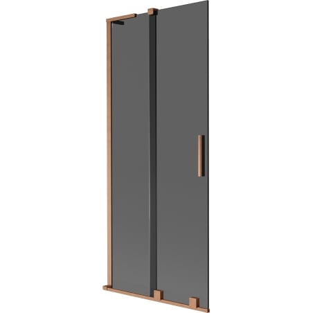 Mexen Velar L bathtub screen 2-wing sliding 85 x 150 cm, graphite, brushed copper - 896-085-003-41-65