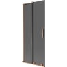 Mexen Velar L bathtub screen 2-wing sliding 85 x 150 cm, graphite, brushed copper - 896-085-003-41-65