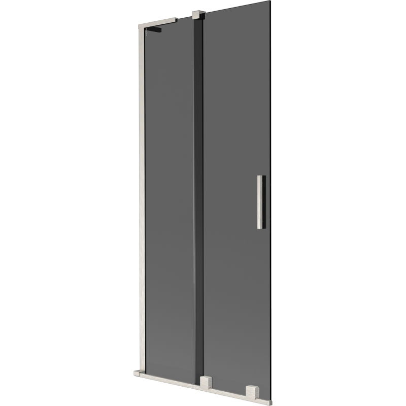 Mexen Velar L 2-panel sliding shower screen 85 x 150 cm, graphite, brushed nickel - 896-085-003-41-97