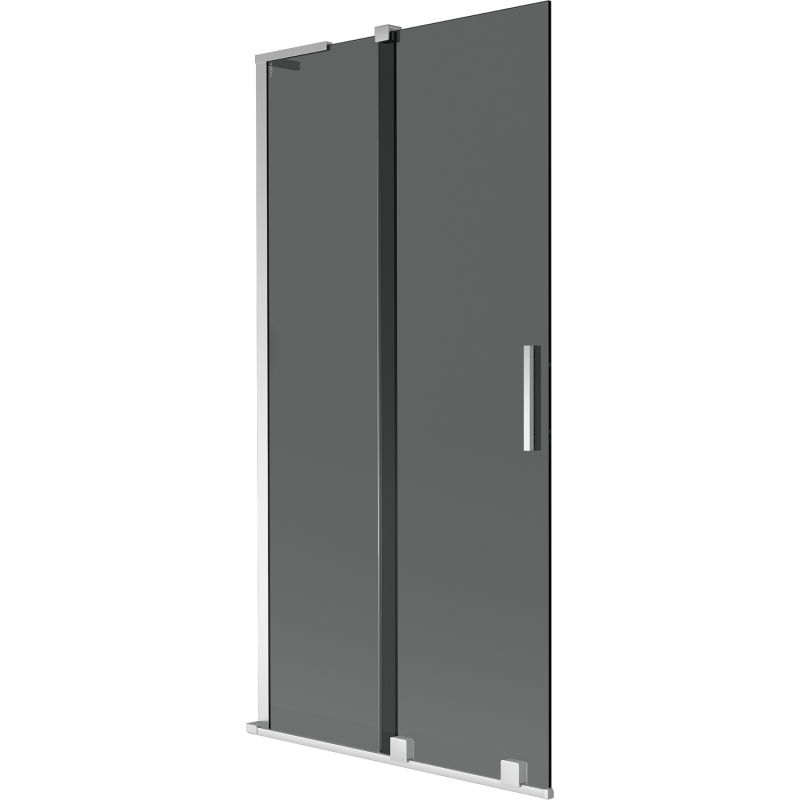 Mexen Velar L 2-wing sliding shower screen 90 x 150 cm, graphite, chrome - 896-090-003-41-01