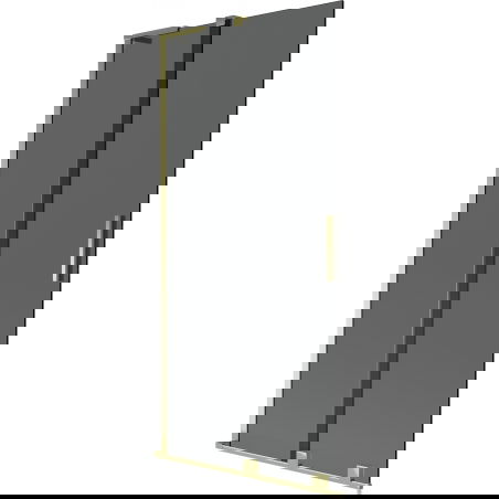 Mexen Velar L 2-panel sliding shower screen 90 x 150 cm, graphite, gold - 896-090-003-41-50