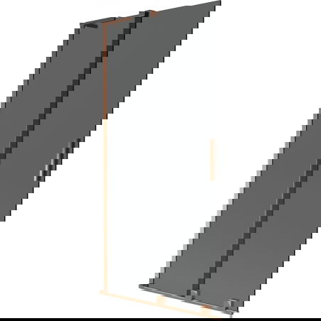 Mexen Velar L 2-panel sliding bathtub screen 90 x 150 cm, graphite, rose gold - 896-090-003-41-60