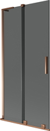 Mexen Velar L 2-panel slide bath screen 90 x 150 cm, graphite, rose gold - 896-090-003-41-60