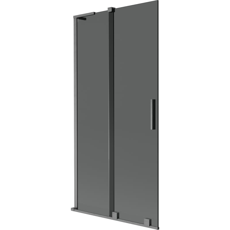 Mexen Velar L 2-wing sliding bath screen 90 x 150 cm, graphite, brushed gun gray - 896-090-003-41-66