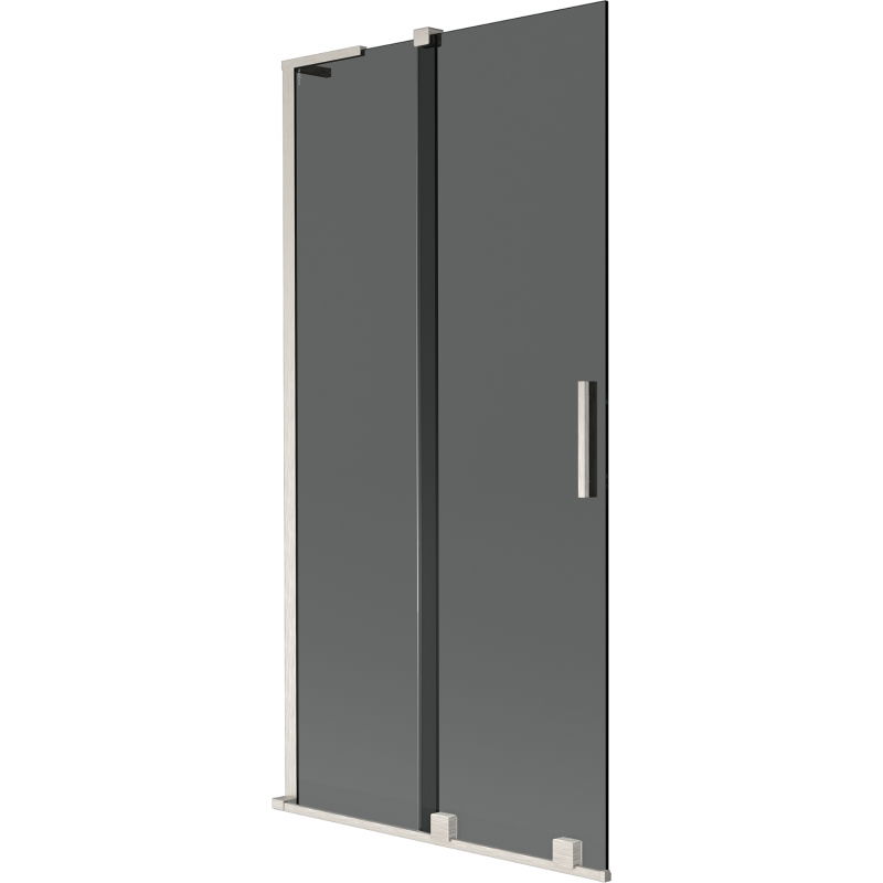 Mexen Velar L Shower Screen 2-Panel Sliding 90 x 150 cm, Graphite, Brushed Nickel - 896-090-003-41-97