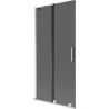 Mexen Velar L 2-panel sliding bath screen 90 x 150 cm, graphite, brushed nickel - 896-090-003-41-97