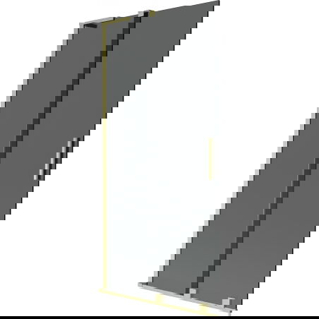 Mexen Velar L shower screen 2-wing sliding 95 x 150 cm, graphite, brushed gold - 896-095-003-41-55