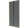 Mexen Velar L two-panel sliding bath screen 95 x 150 cm, graphite, brushed gold - 896-095-003-41-55