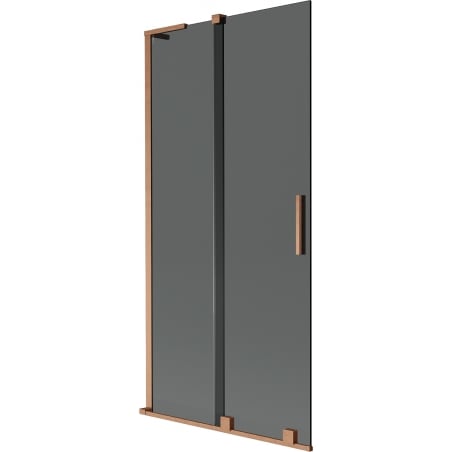 Mexen Velar L 2-panel sliding bath screen 95 x 150 cm, graphite, brushed copper - 896-095-003-41-65