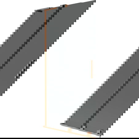 Mexen Velar L 2-wing sliding shower screen 95 x 150 cm, graphite, brushed copper - 896-095-003-41-65