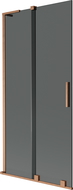 Mexen Velar L 2-wing sliding shower screen 95 x 150 cm, graphite, brushed copper - 896-095-003-41-65