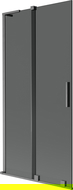 Mexen Velar L Shower Screen 2-Panel Sliding 95 x 150 cm, Graphite, Brushed Gun Gray - 896-095-003-41-66