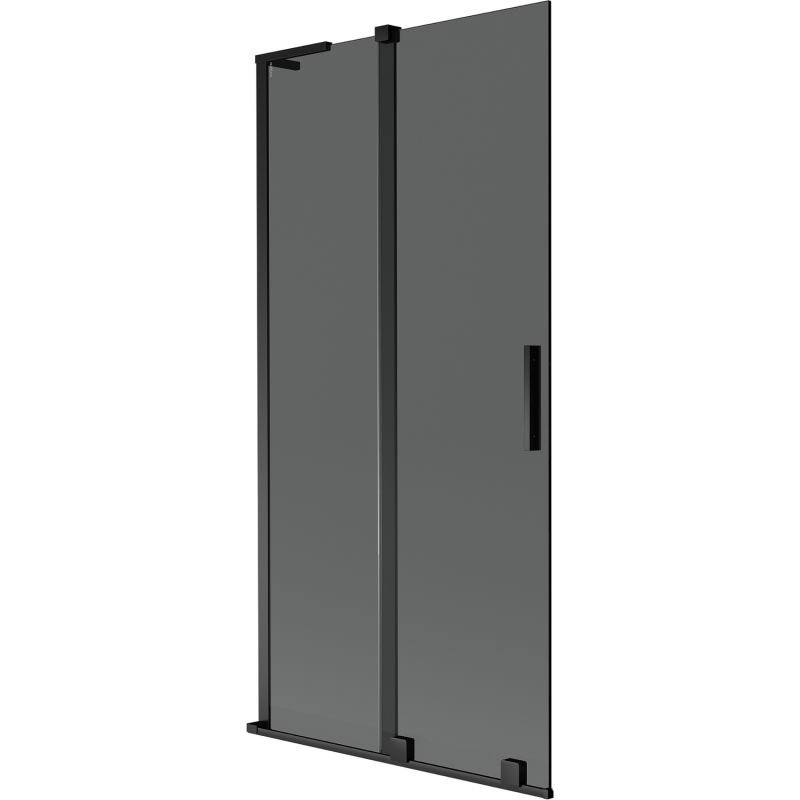 Mexen Velar L shower screen 2-panel sliding 95 x 150 cm, graphite, black - 896-095-003-41-70