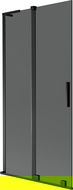 Mexen Velar L shower screen 2-panel sliding 95 x 150 cm, graphite, black - 896-095-003-41-70
