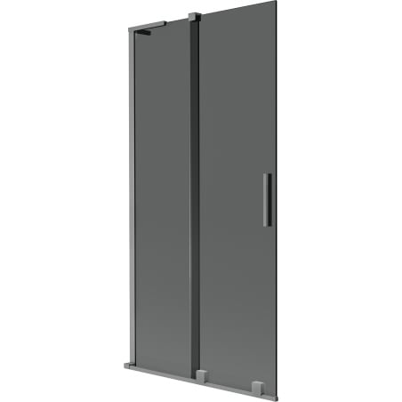 Mexen Velar L 2-panel sliding bath screen 95 x 150 cm, graphite, gun metal - 896-095-003-41-95