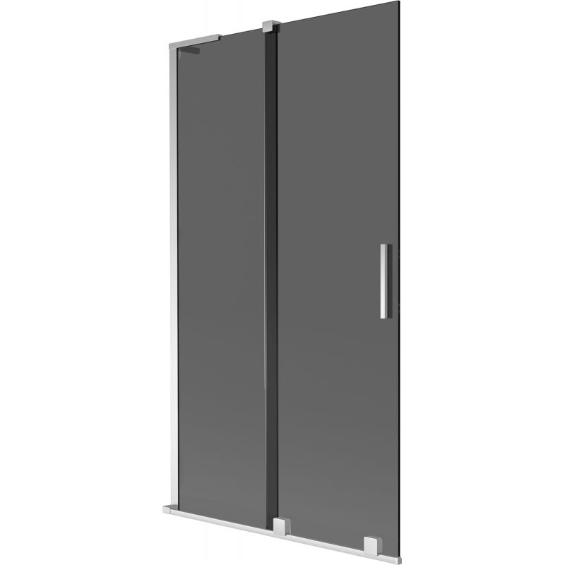 Mexen Velar L shower screen 2-panel sliding 100 x 150 cm, graphite, chrome - 896-100-003-41-01