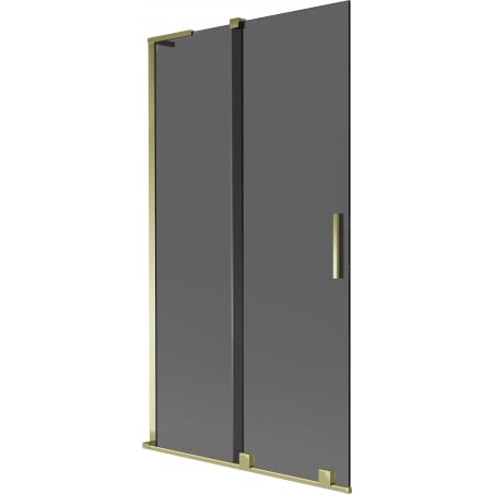 Mexen Velar L 2-Wing Sliding Bath Screen 100 x 150 cm, Graphite, Gold - 896-100-003-41-50