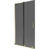 Mexen Velar L 2-Wing Sliding Bath Screen 100 x 150 cm, Graphite, Gold - 896-100-003-41-50