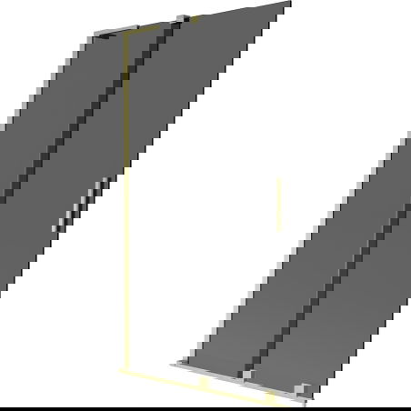 Mexen Velar L 2-wing sliding bathtub screen 100 x 150 cm, graphite, brushed gold - 896-100-003-41-55
