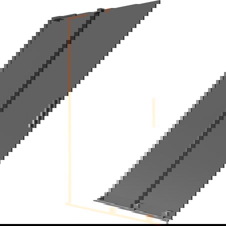 Mexen Velar L bath screen 2-wing sliding 100 x 150 cm, graphite, pink gold - 896-100-003-41-60
