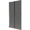 Mexen Velar L shower screen 2-wing sliding 100 x 150 cm, graphite, rose gold - 896-100-003-41-60