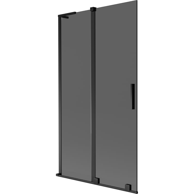 Mexen Velar L bath screen 2-panel sliding 100 x 150 cm, graphite, black - 896-100-003-41-70