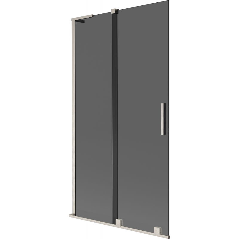 Mexen Velar L 2-wing sliding shower screen 100 x 150 cm, graphite, brushed nickel - 896-100-003-41-97