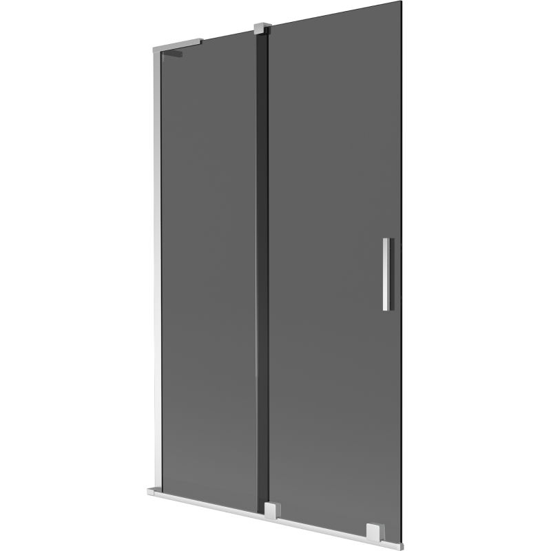 Mexen Velar L 2-wing sliding bath screen 110 x 150 cm, graphite, chrome - 896-110-003-41-01