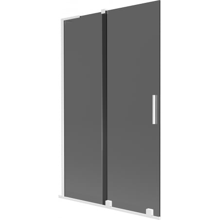 Mexen Velar L sliding bath screen, 2-panel, 110 x 150 cm, graphite, white - 896-110-003-41-20