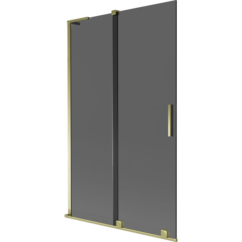 Mexen Velar L shower screen 2-wing sliding 110 x 150 cm, graphite, gold - 896-110-003-41-50