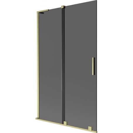 Mexen Velar L 2-panel sliding bath screen 110 x 150 cm, graphite, brushed gold - 896-110-003-41-55