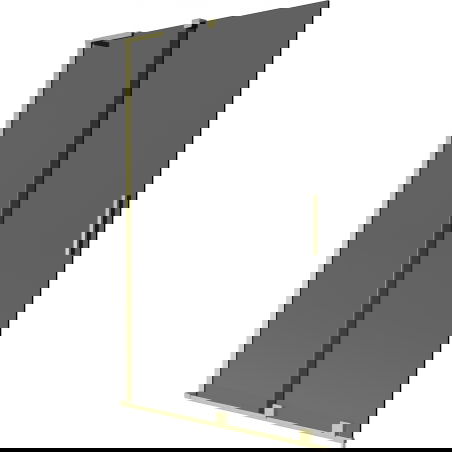 Mexen Velar L bath screen 2-panel sliding 110 x 150 cm, graphite, brushed gold - 896-110-003-41-55