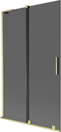 Mexen Velar L 2-panel sliding bath screen 110 x 150 cm, graphite, brushed gold - 896-110-003-41-55