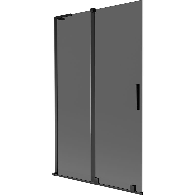 Mexen Velar L Bath Screen 2-Panel Sliding 110 x 150 cm, Graphite, Black - 896-110-003-41-70