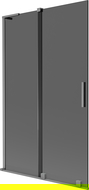 Mexen Velar L bath screen 2-wing sliding 110 x 150 cm, graphite, gun metal - 896-110-003-41-95