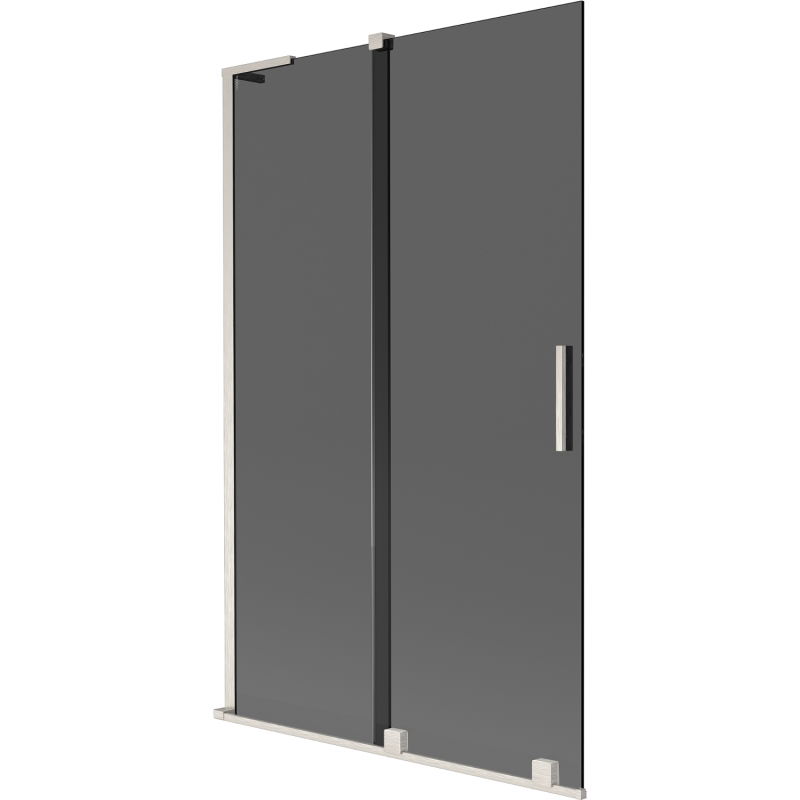 Mexen Velar L 2-panel sliding shower screen 110 x 150 cm, graphite, brushed nickel - 896-110-003-41-97