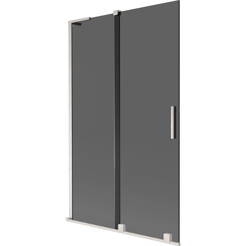 Mexen Velar L 2-wing sliding bath screen 110 x 150 cm, graphite, brushed nickel - 896-110-003-41-97