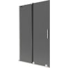Mexen Velar L 2-wing sliding bath screen 110 x 150 cm, graphite, brushed nickel - 896-110-003-41-97