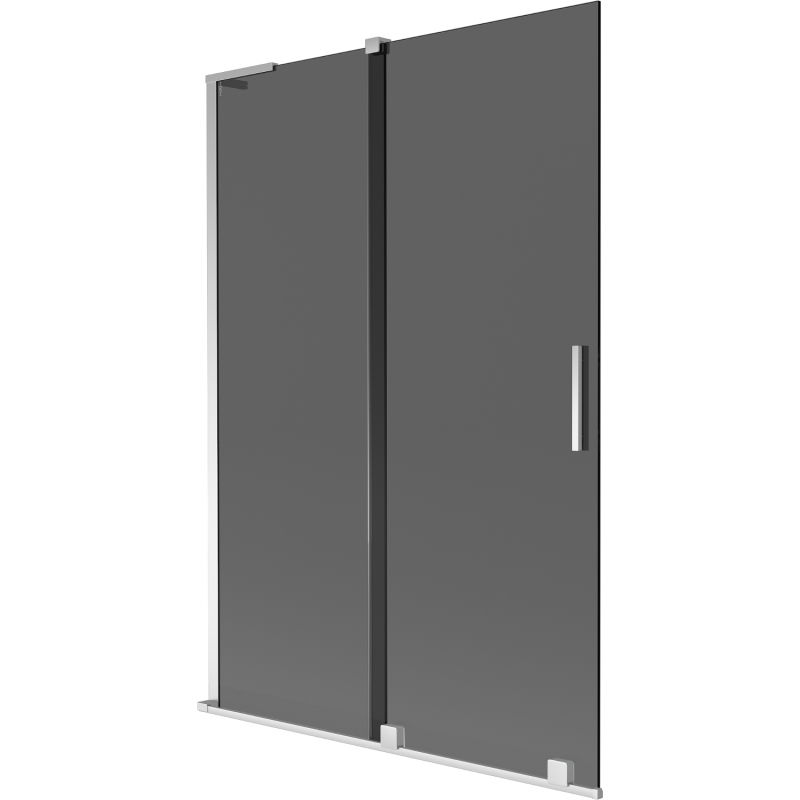 Mexen Velar L 2-panel sliding shower screen 120 x 150 cm, graphite, chrome - 896-120-003-41-01
