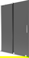 Mexen Velar L 2-panel sliding shower screen 120 x 150 cm, graphite, chrome - 896-120-003-41-01