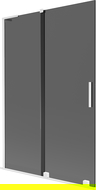Mexen Velar L 2-panel sliding bathtub screen 120 x 150 cm, graphite, white - 896-120-003-41-20