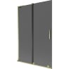 Mexen Velar L bath screen 2-wing sliding 120 x 150 cm, graphite, gold - 896-120-003-41-50