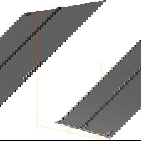 Mexen Velar L two-panel sliding shower screen 120 x 150 cm, graphite, pink gold - 896-120-003-41-60