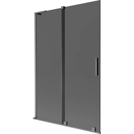 Mexen Velar L 2-panel sliding bath screen 120 x 150 cm, graphite, brushed gun gray - 896-120-003-41-66