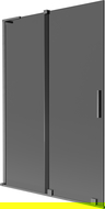 Mexen Velar L 2-panel sliding bath screen 120 x 150 cm, graphite, brushed gun gray - 896-120-003-41-66