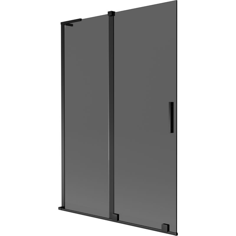 Mexen Velar L shower screen 2-panel sliding 120 x 150 cm, graphite, black - 896-120-003-41-70