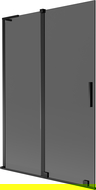 Mexen Velar L 2-panel sliding bath screen 120 x 150 cm, graphite, black - 896-120-003-41-70